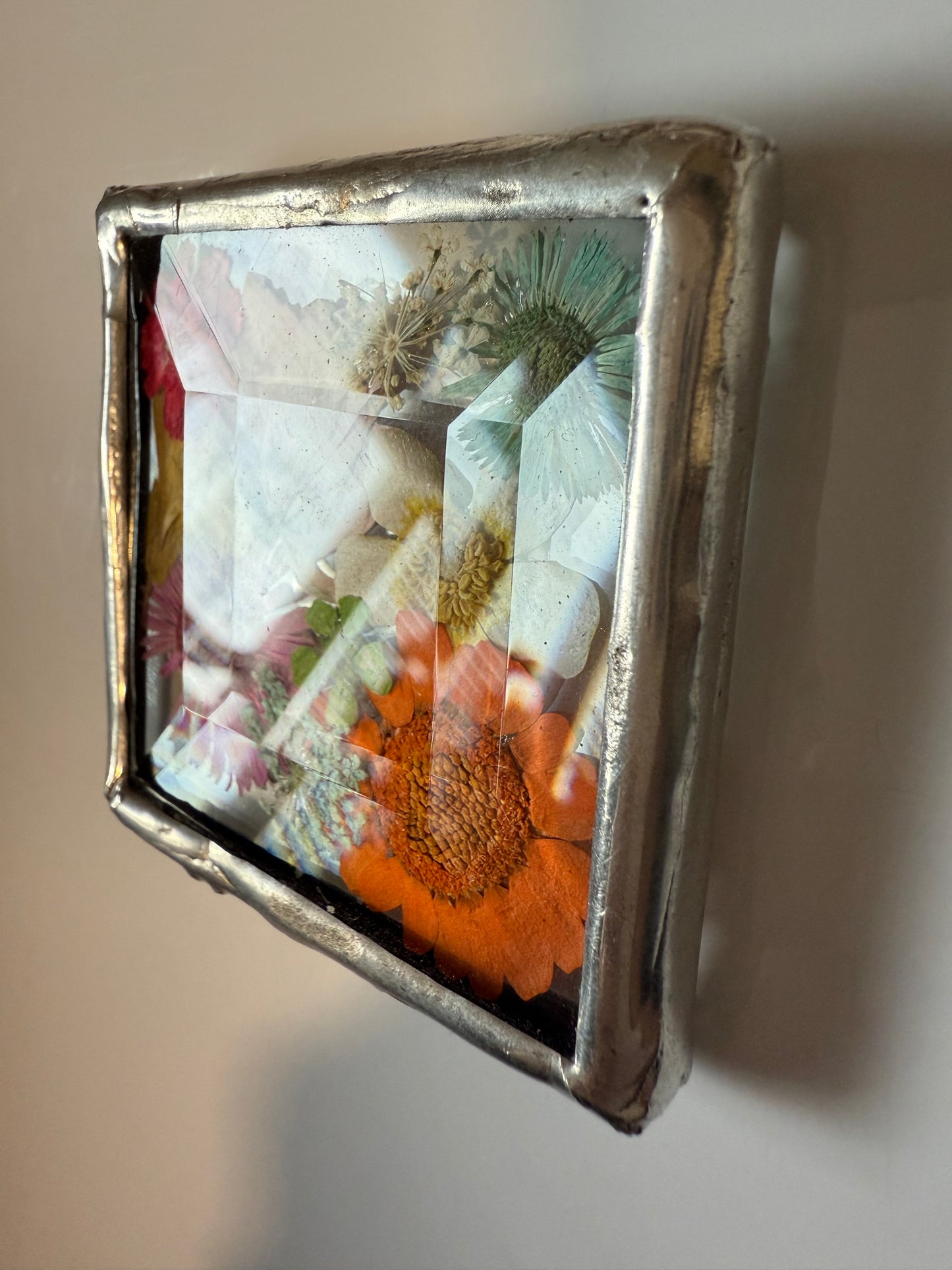Stained Glass Flower Magnet
