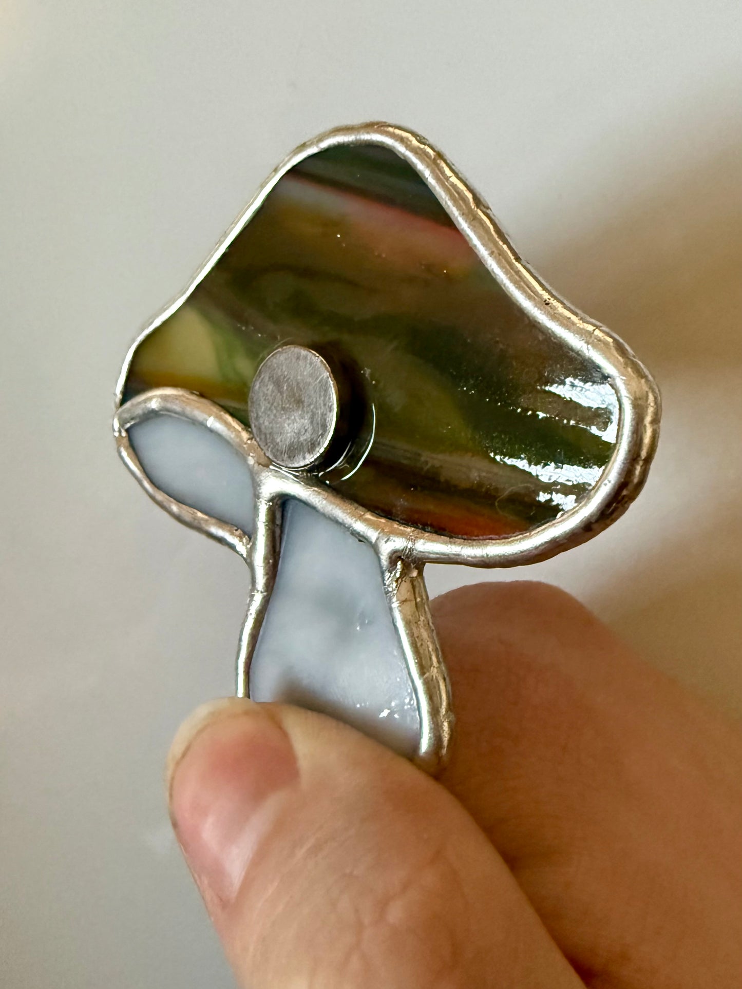 Stained Glass Mushroom Magnet