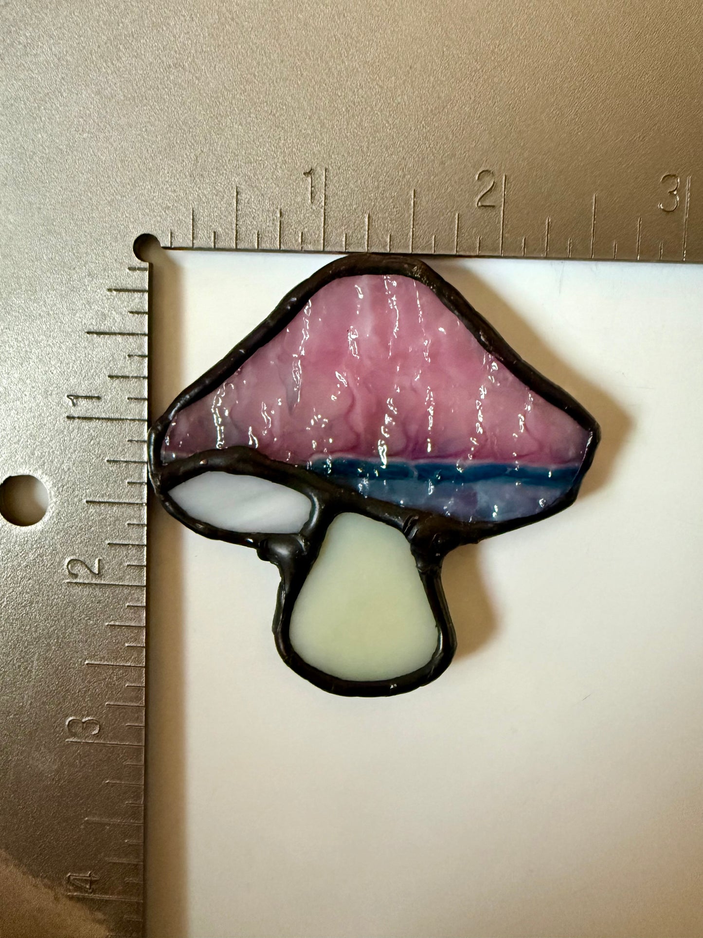 Stained Glass Mushroom Magnet