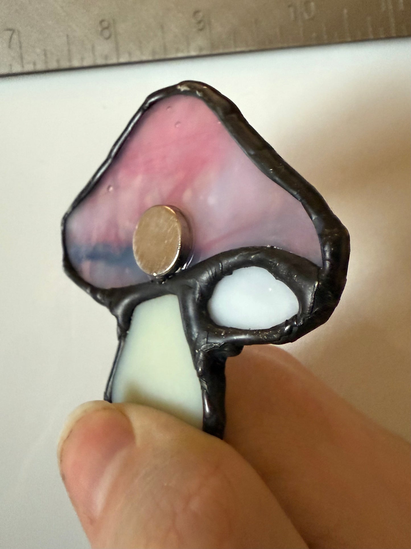 Stained Glass Mushroom Magnet
