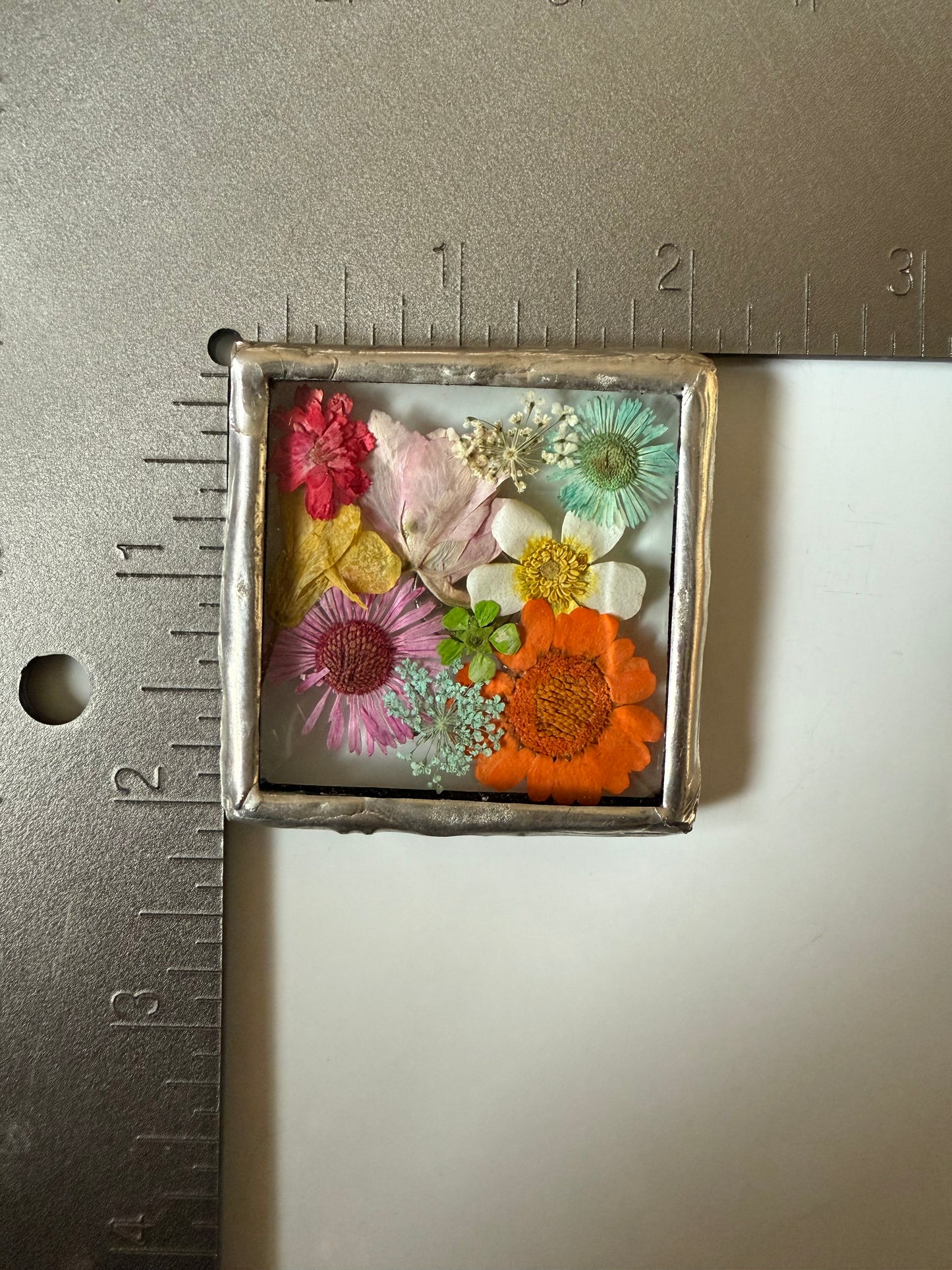 Stained Glass Flower Magnet