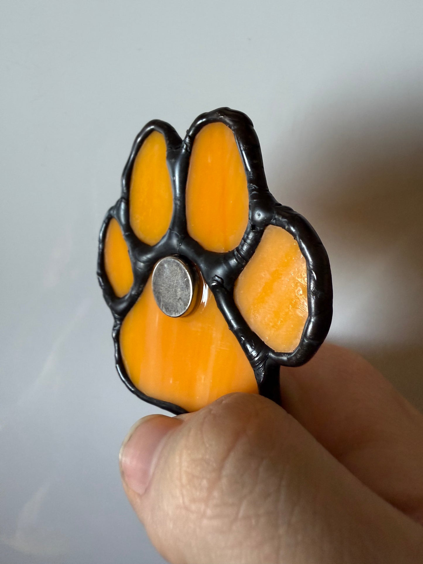 Stained Glass Pawprint Magnet