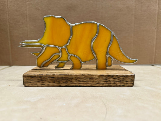 Stained Glass Triceratops