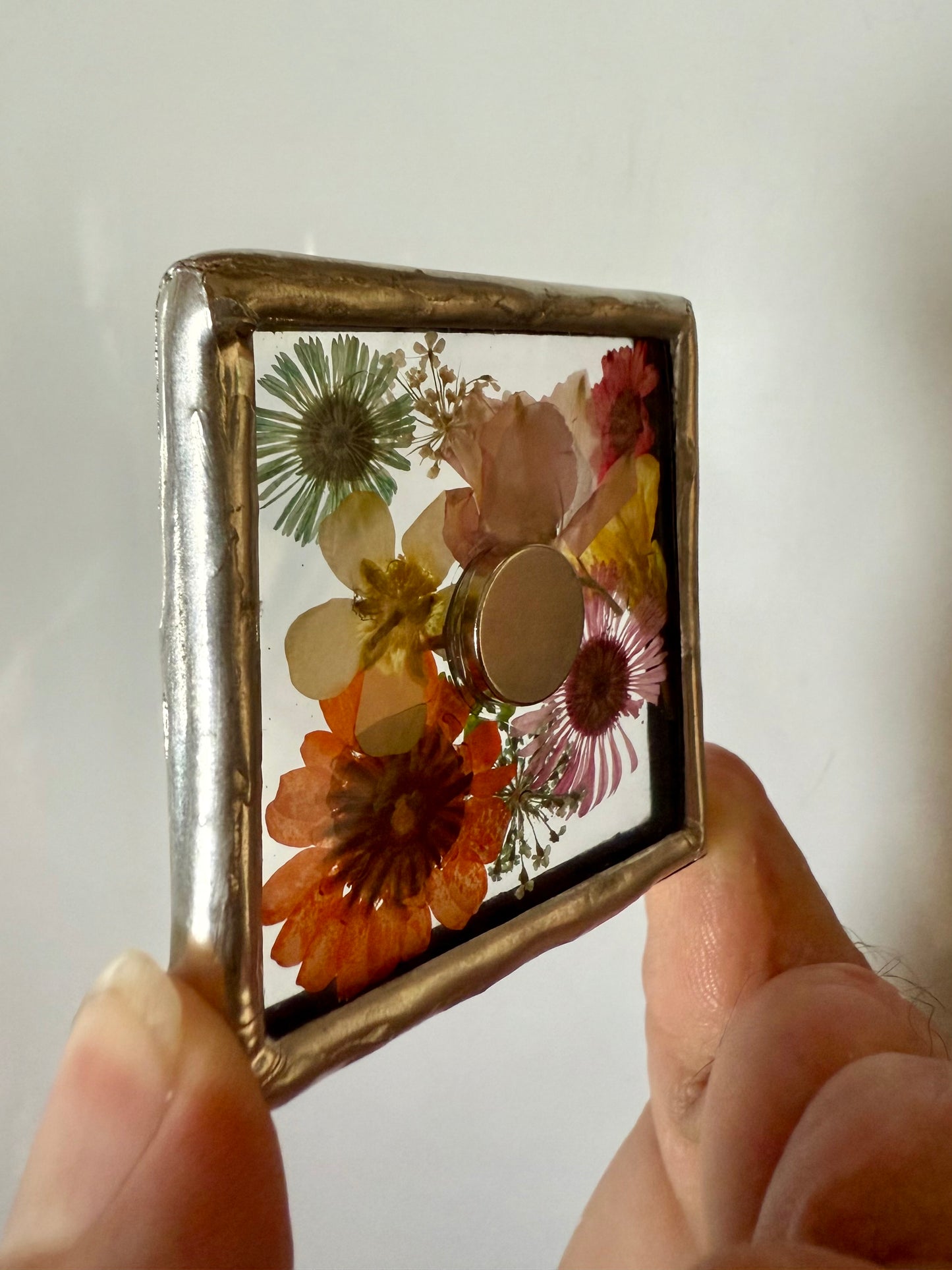 Stained Glass Flower Magnet