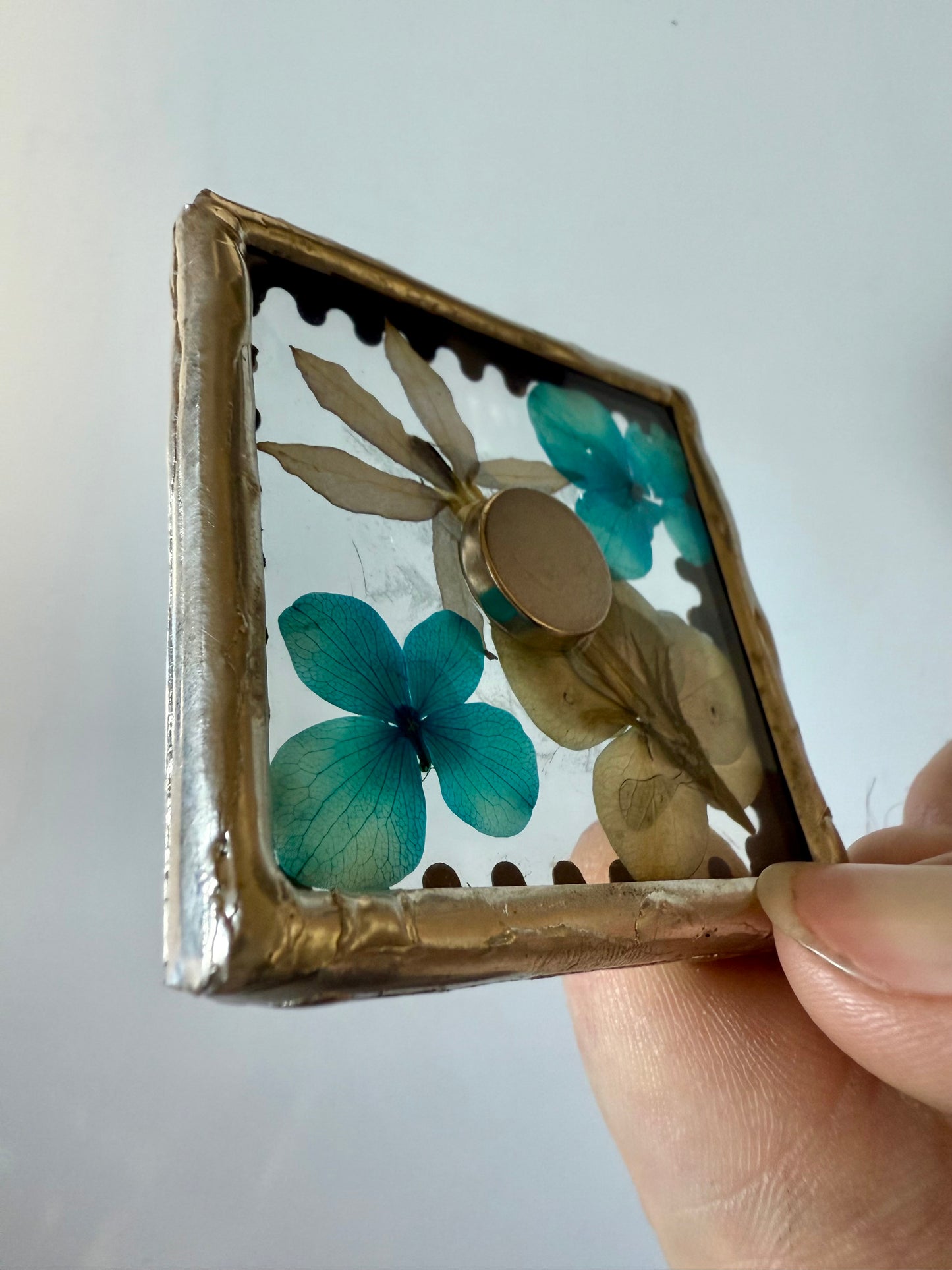 Stained Glass Flower Magnet